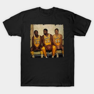 The LAKERS Big 3 (Elgin Baylor, Wilt Chamberlain and Jerry West) T-Shirt